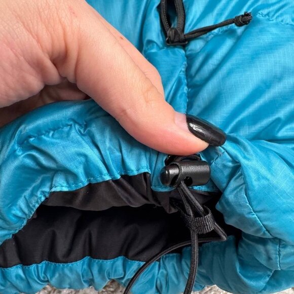 The North Face 700 Down Puffer Jacket – Blue/Black – Hooded Size M - Picture 8 of 16
